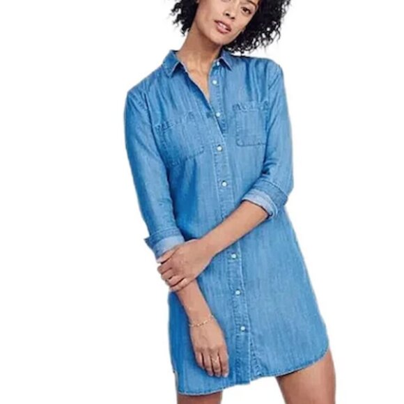 UNTUCKit Dresses & Skirts - NWT UNTUCKit MARASKA 100% TENCEL DENIM LONG SLEEVE BUTTON DOWN SHIRT DRESS